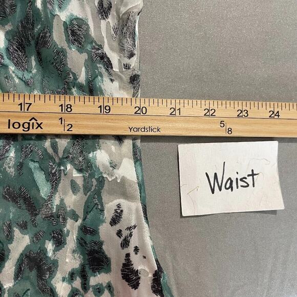 Hale Bob Size Large Burnout Satin Sheer Silk Leopard Print Bead Top Mobwife Glam - Picture 11 of 12